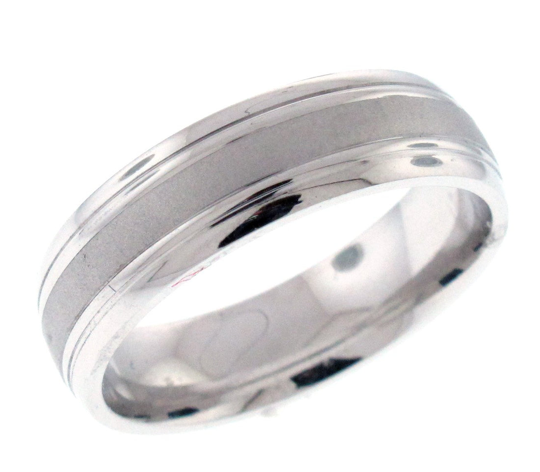 14kt White Gold Men's Wedding Band