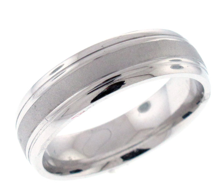 14kt White Gold Men's Wedding Band