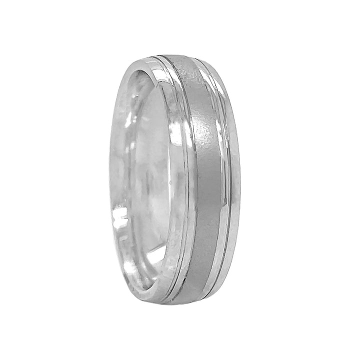 14kt White Gold Men's Wedding Band