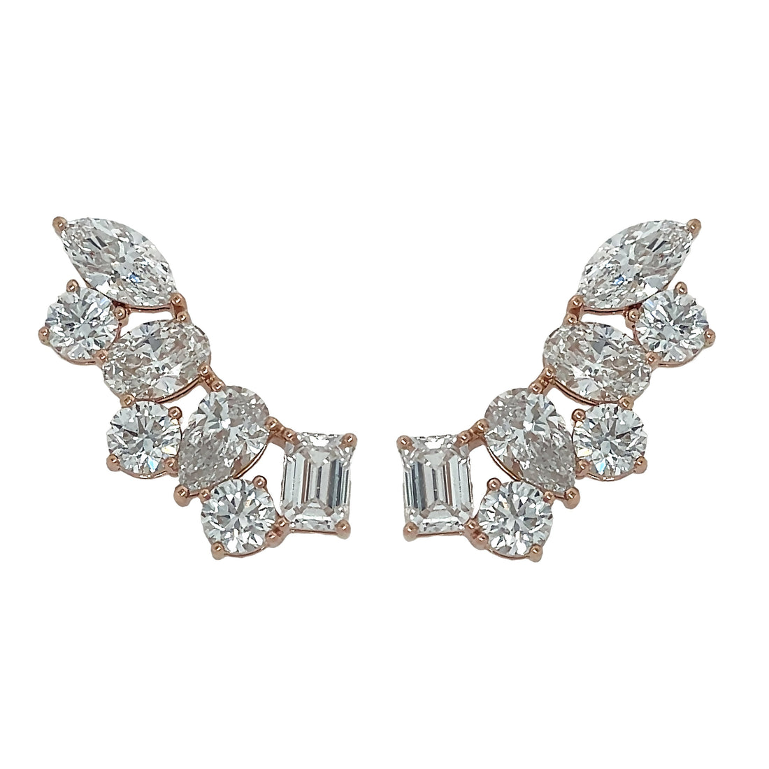 14kt Rose Gold Lab Diamond Earrings