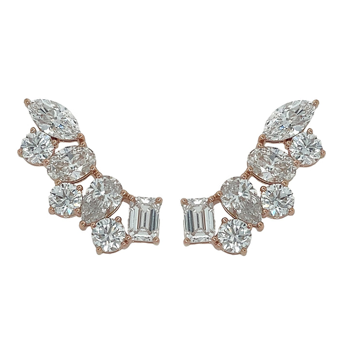 14kt Rose Gold Lab Diamond Earrings