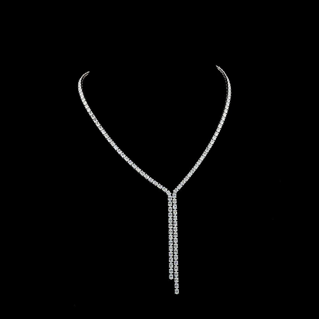 14kt Yellow Gold Lab Diamond Tennis Necklace