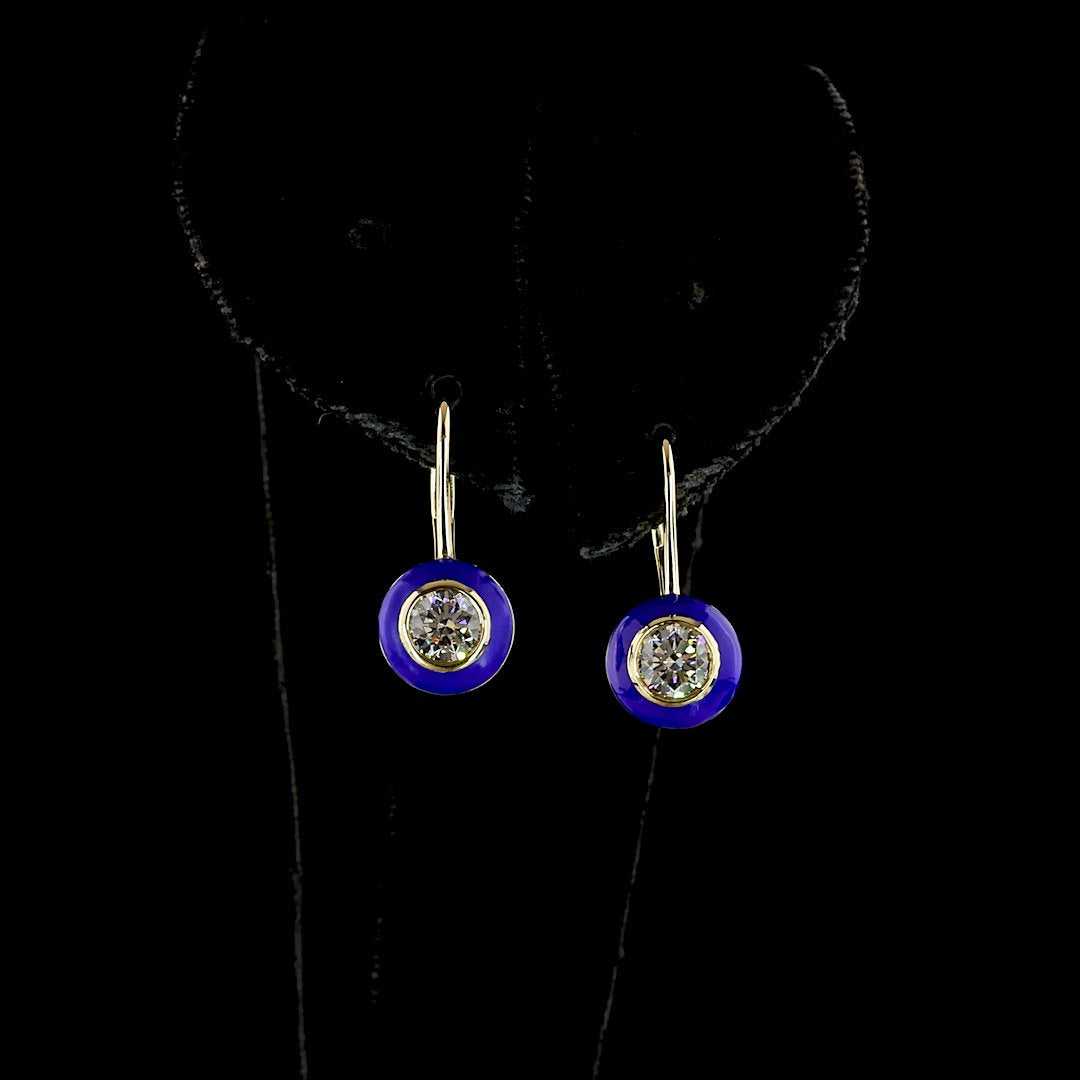 14kt Yellow Gold Lab Diamond Earrings