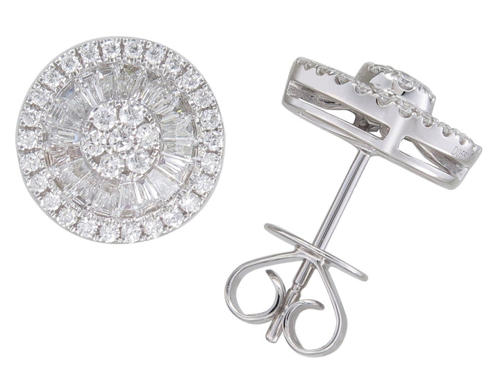 18kt White Gold Diamond Earrings