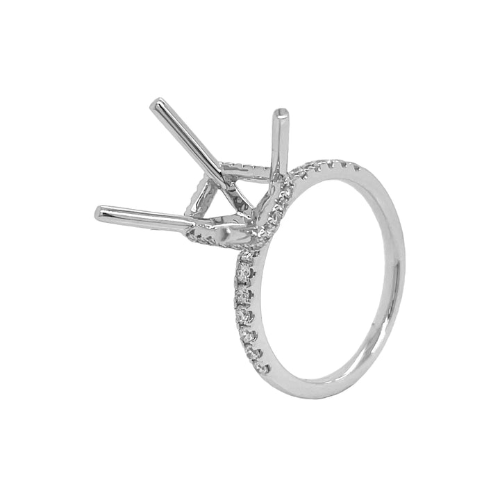 18kt White Gold Diamond Semi-mount