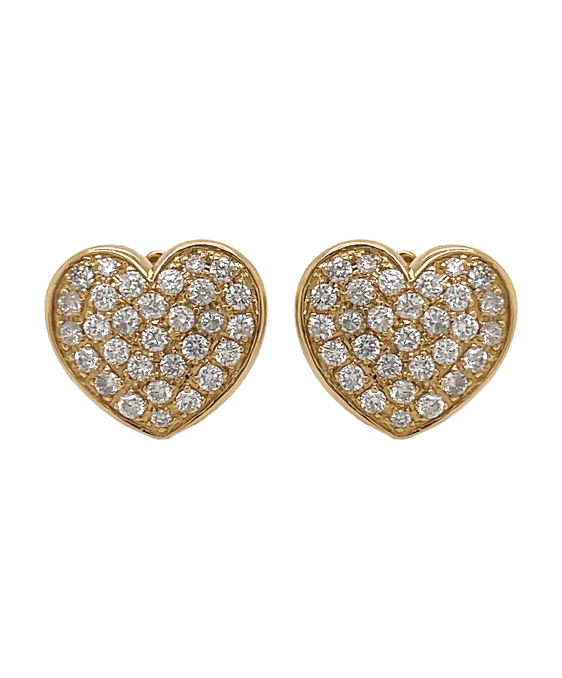 18kt Yellow Gold Diamond Earrings.