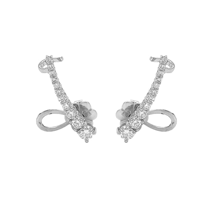 18kt White Gold Diamond Earrings