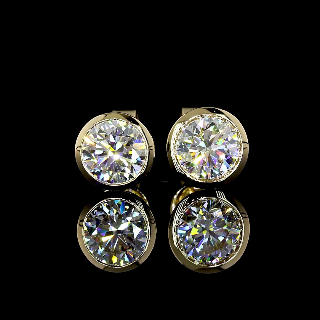 14kt Yellow Gold Lab Diamond Studs