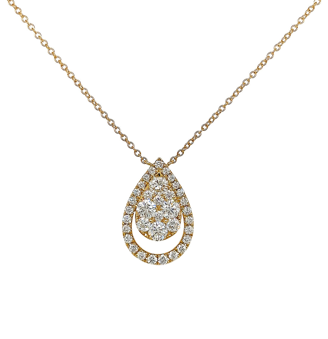 18kt Yellow Gold Diamond Pendant