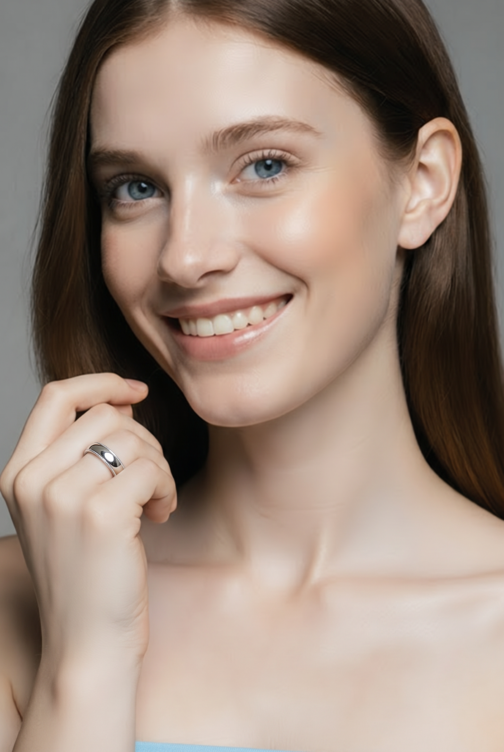 14kt White Gold Wedding Band