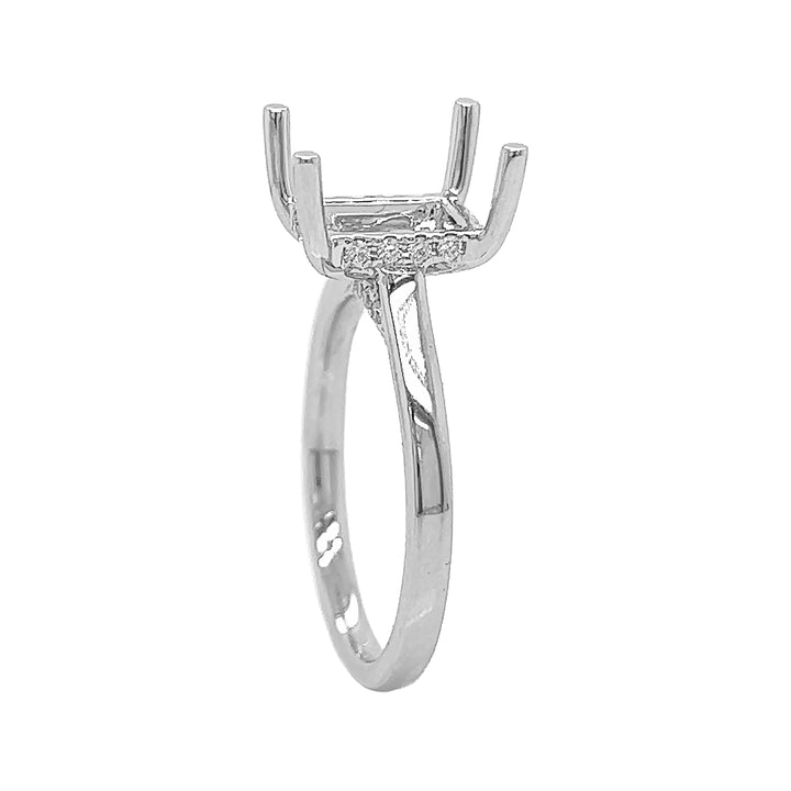 18kt White Gold Diamond Semi-mount