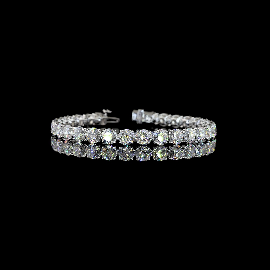14kt White Gold Lab Diamond Bracelet