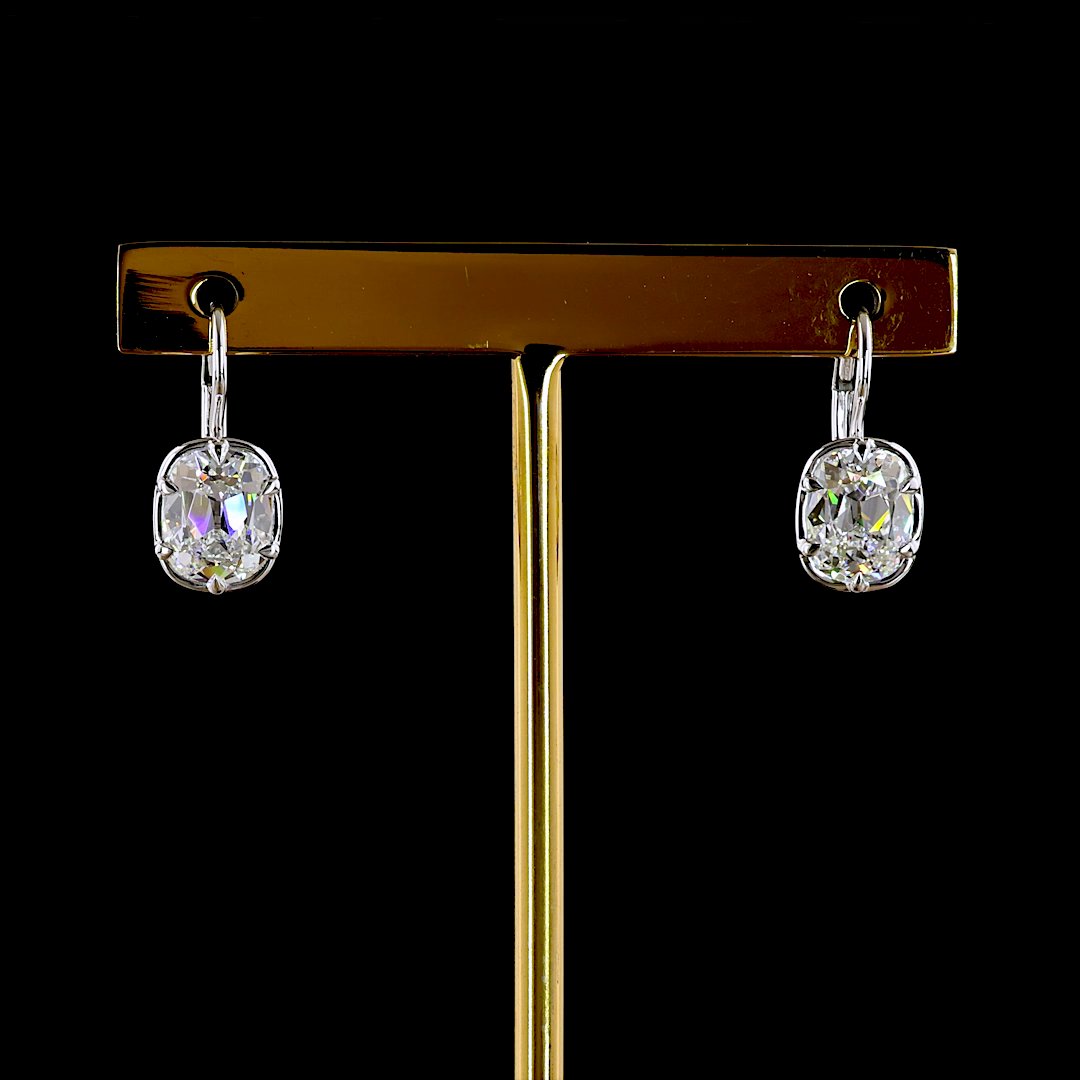 14kt White Gold Lab Diamond Earrings