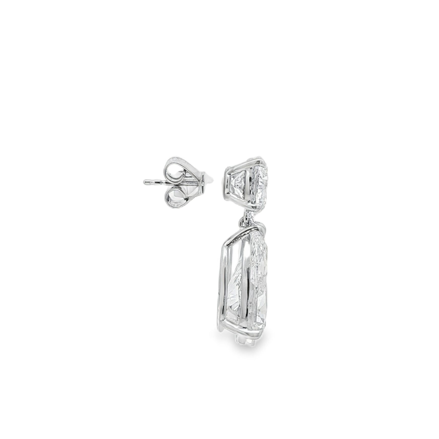14kt White Gold Lab Diamond Earring