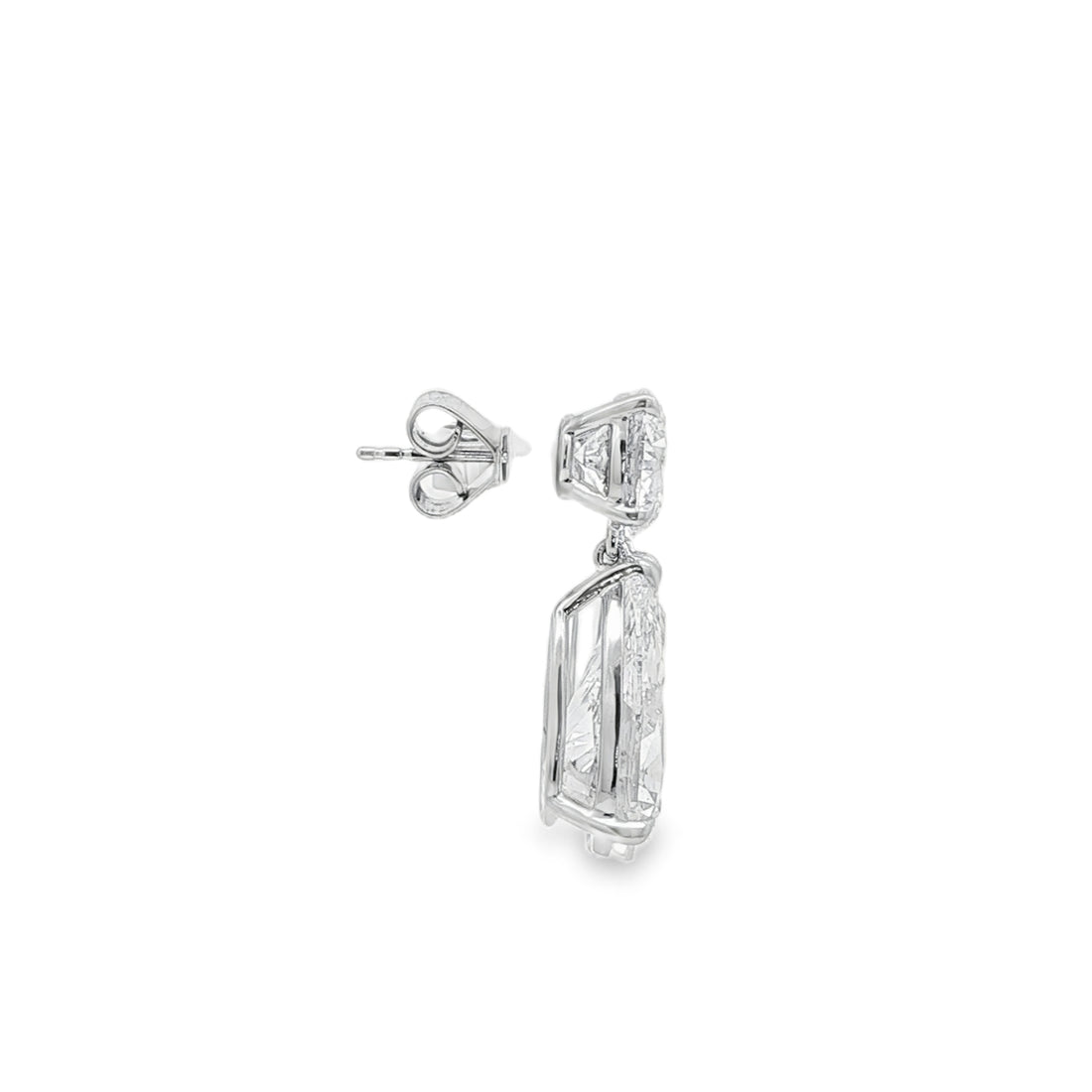 14kt White Gold Lab Diamond Earring
