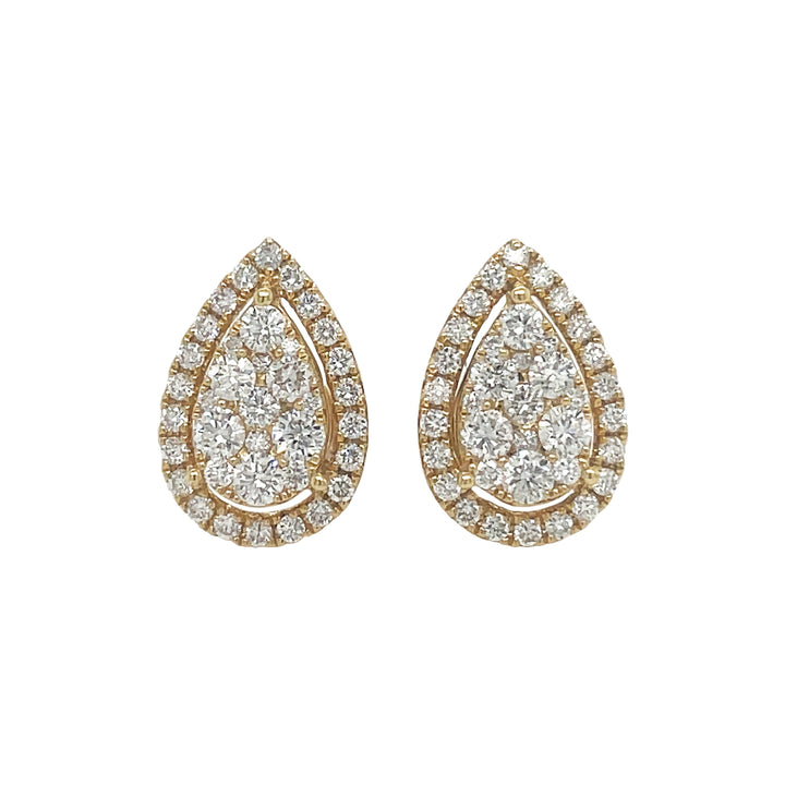18kt Yellow Gold Diamond Earrings