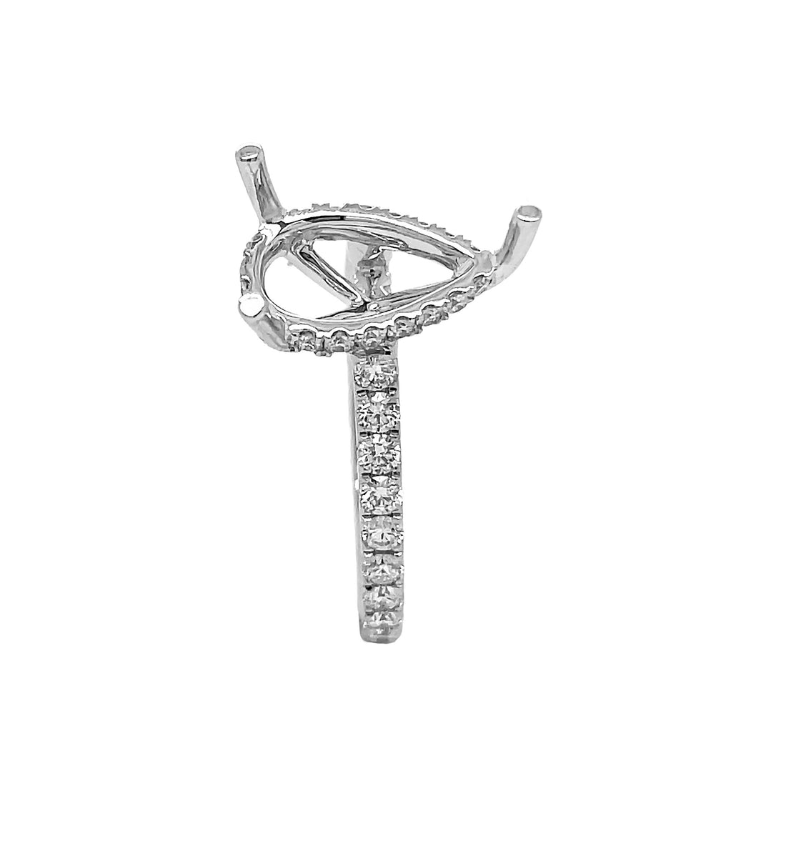 18kt White Gold Diamond Semi Mount