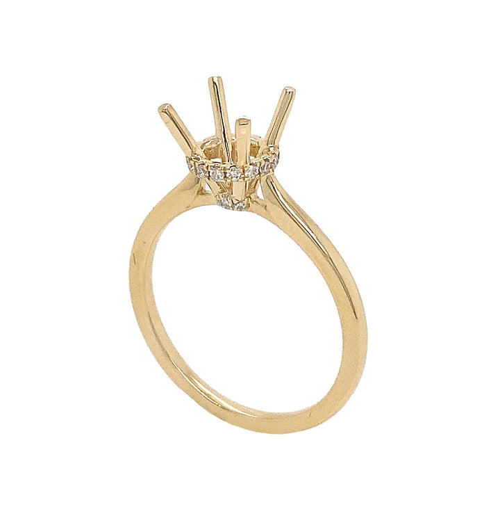 18kt Yellow Gold Diamond Semi-mount