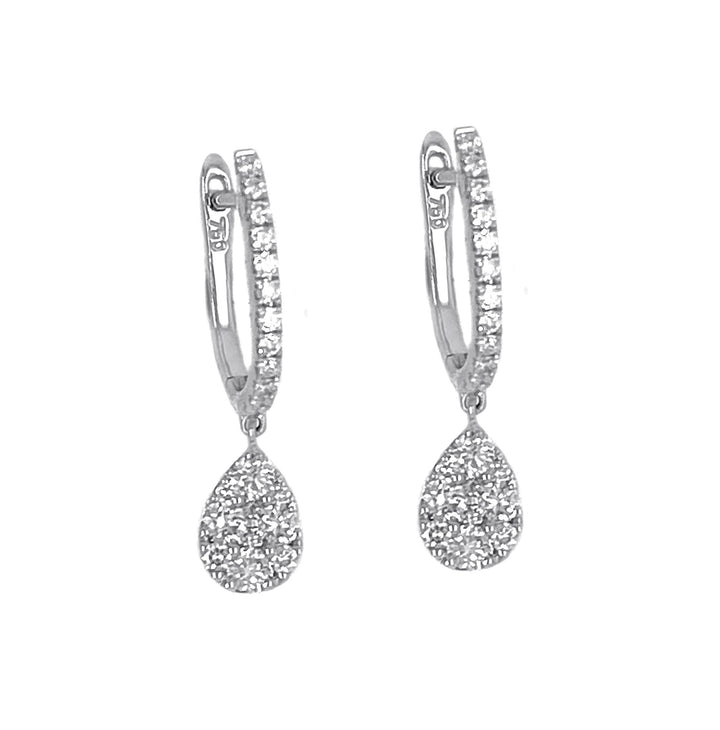 18kt White Gold Diamond Earrings