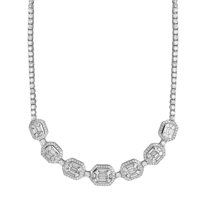 18kt White Gold Diamond Necklace
