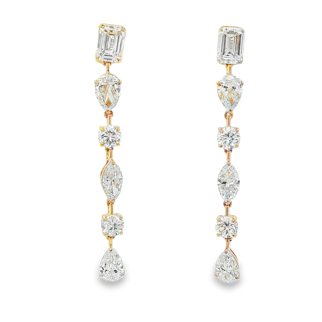 14kt Yellow Gold Lab Diamond Dangling Earrings
