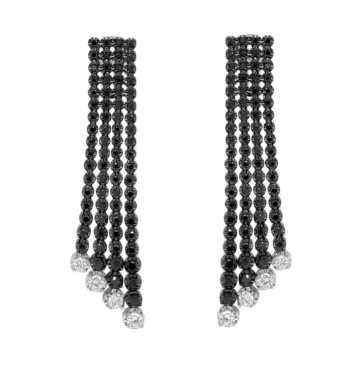 18kt Black Gold And Diamond Earrings