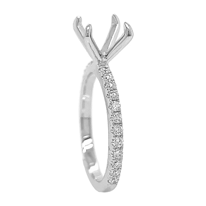18kt White Gold Diamond Semi-mount
