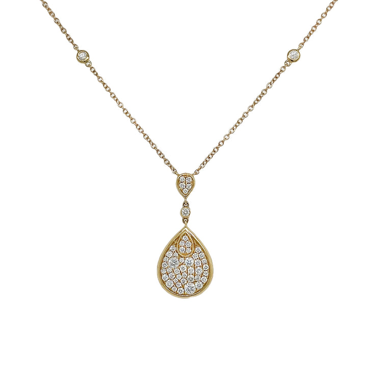 18kt Yellow Gold Diamond Dangling Pendant