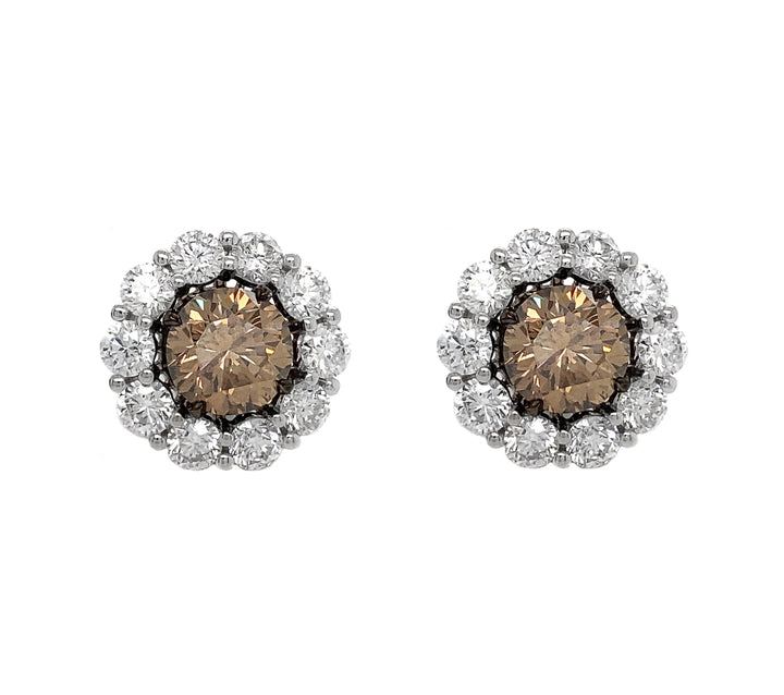 18kt White Gold Diamond Earrings
