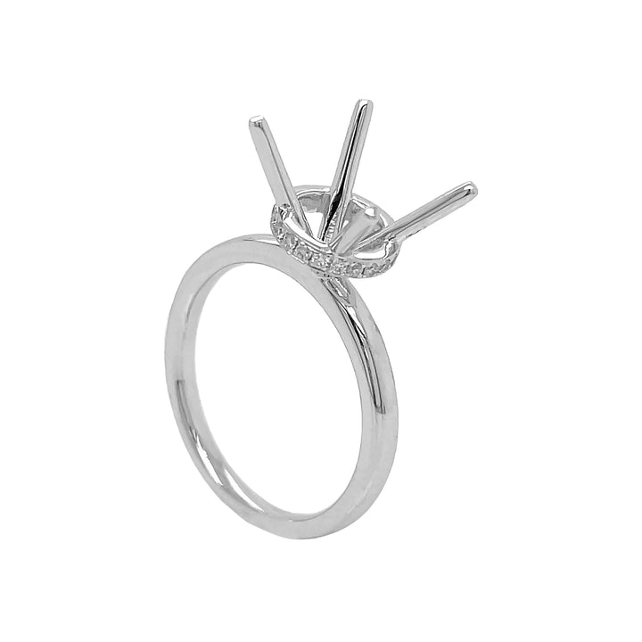 18kt White Gold Diamond Semi-mount