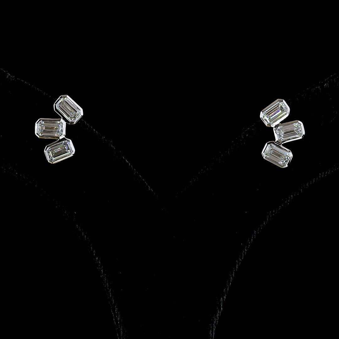 14kt White Gold Lab Diamond Earrings