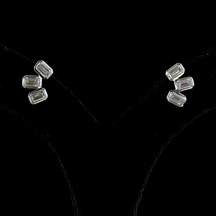 14kt White Gold Lab Diamond Earrings