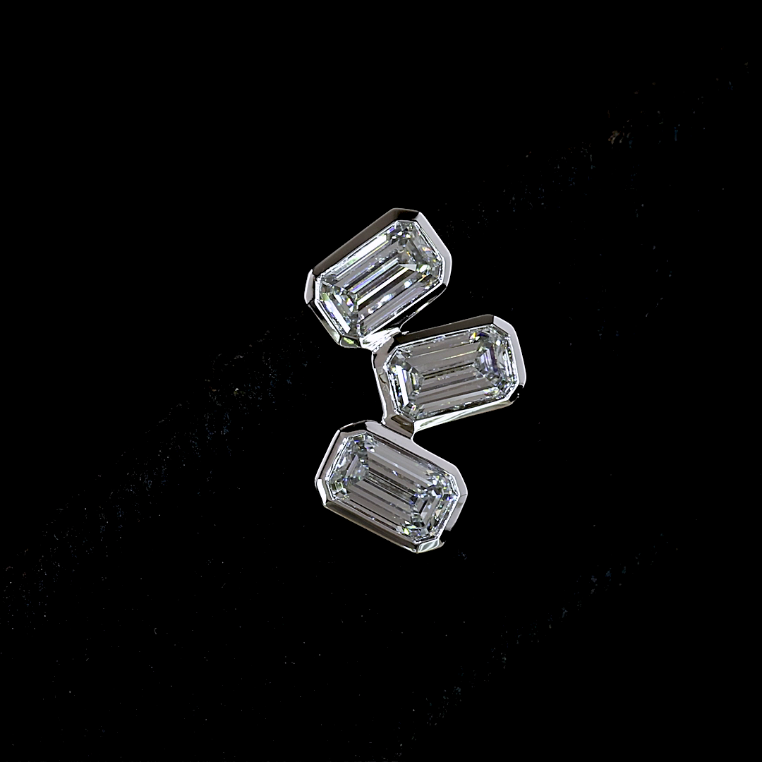 14kt White Gold Lab Diamond Earrings