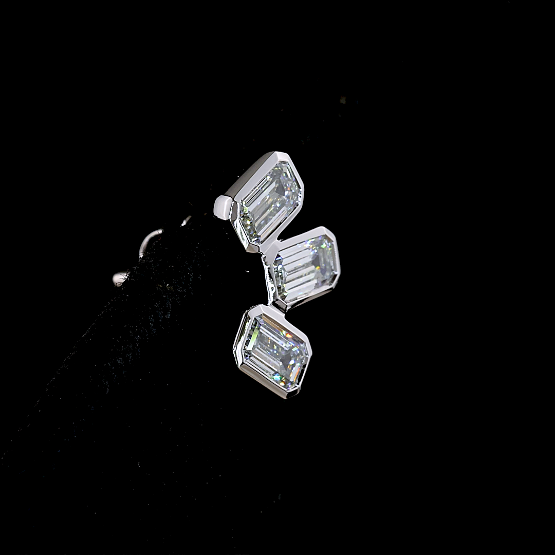14kt White Gold Lab Diamond Earrings