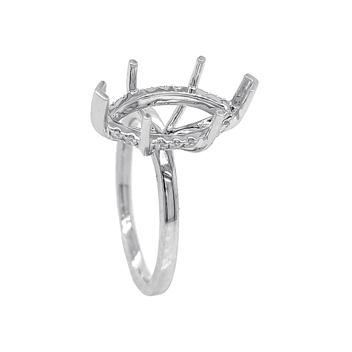 18kt White Gold Diamond Semi Mount