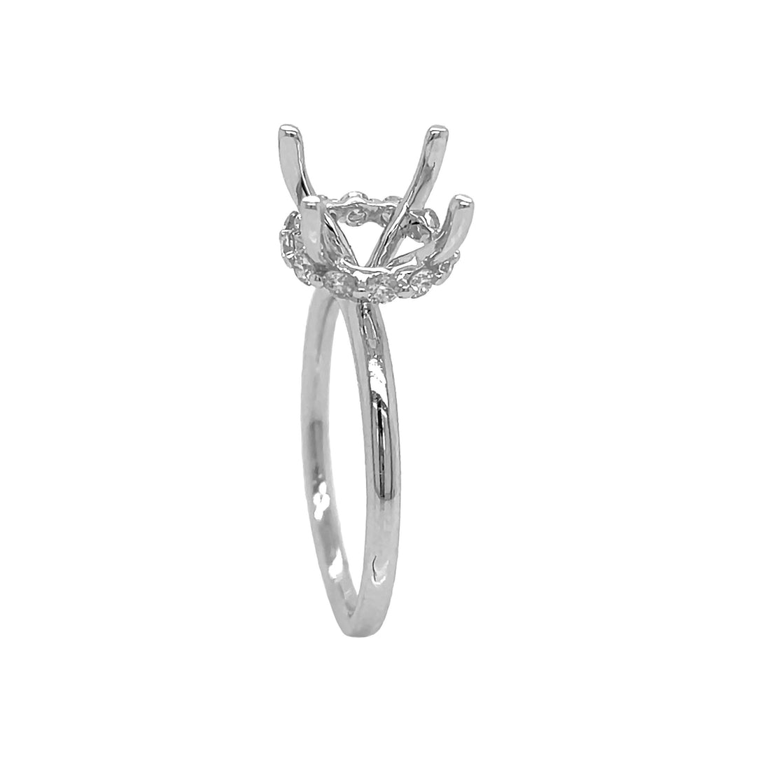 18kt White Gold Diamond Semi-mount