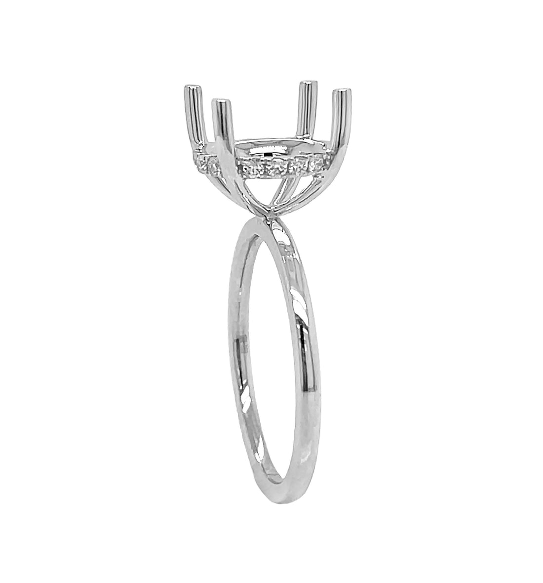 18kt White Gold Diamond Semi Mount
