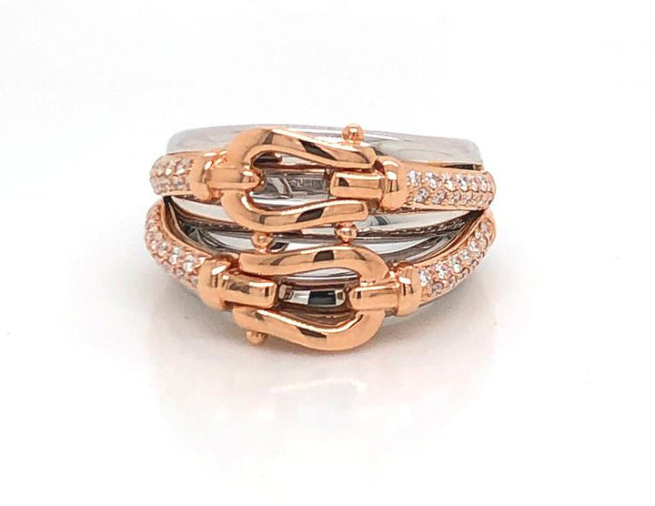 18kt White and Rose Gold Diamond Ring