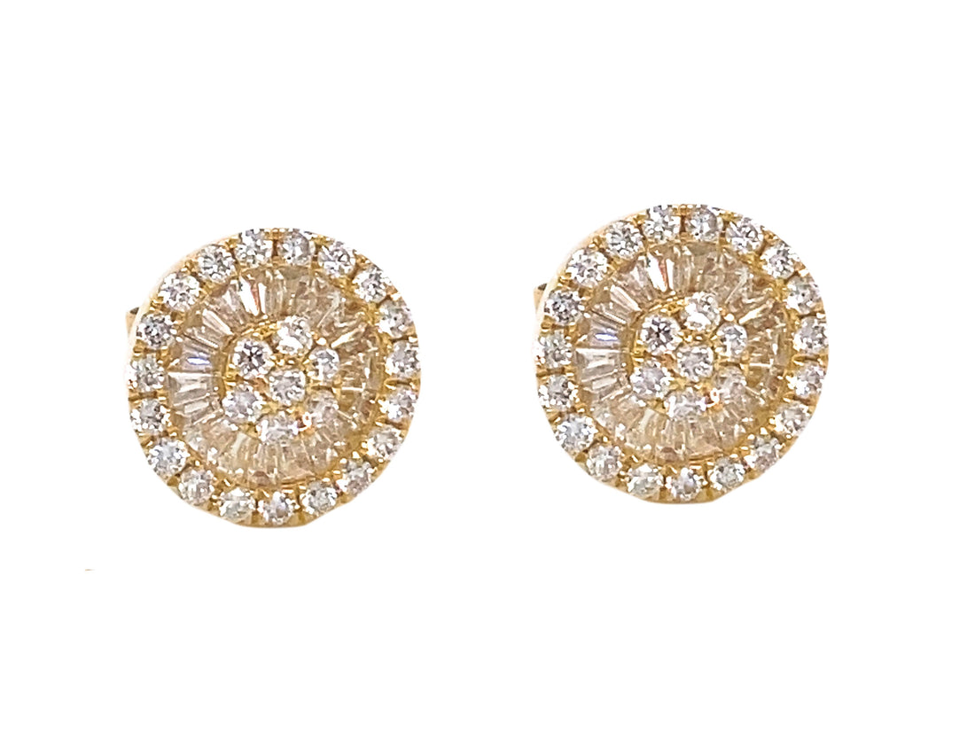 18kt Yellow Gold Diamond Earrings