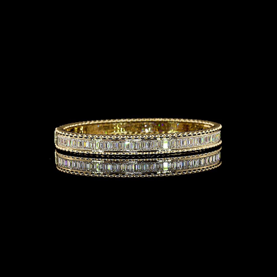 14kt Yellow Gold Lab Diamond Bangle