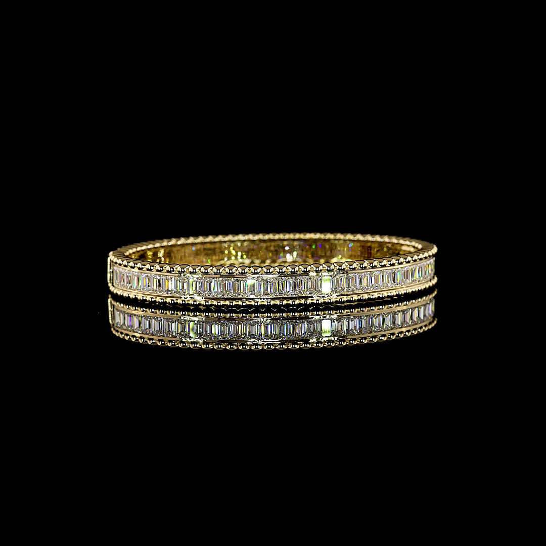 14kt Yellow Gold Lab Diamond Bangle