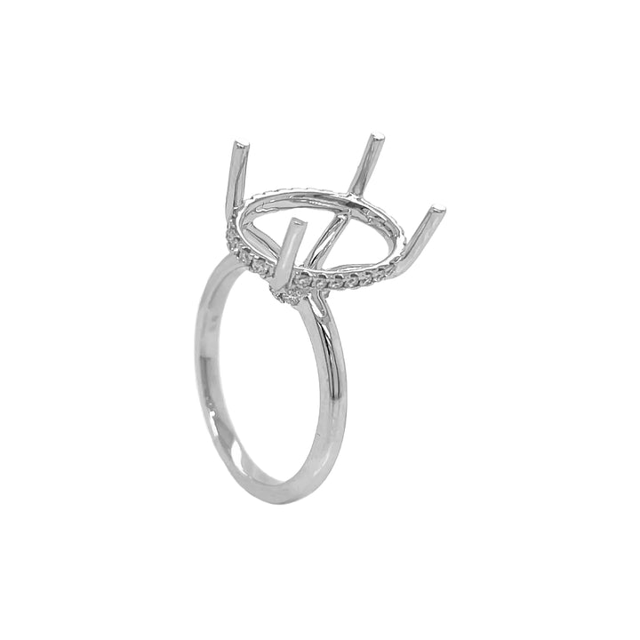 18kt White Gold Diamond Semi-mount