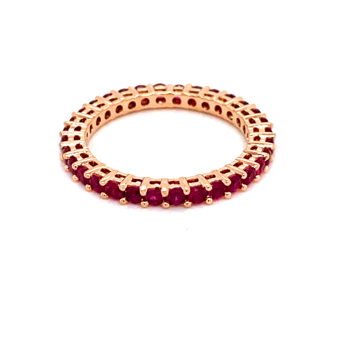 18kt Rose Gold Ruby Band