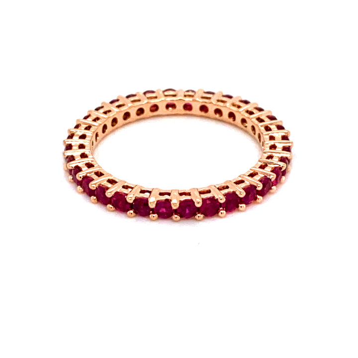 18kt Rose Gold Ruby Band