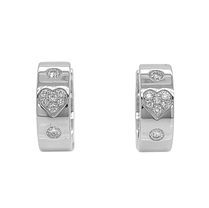 18kt White Gold Diamond Earrings