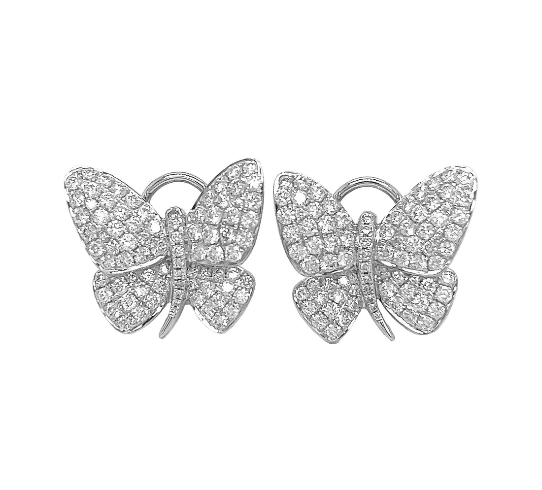 18kt White Gold Diamond Earrings