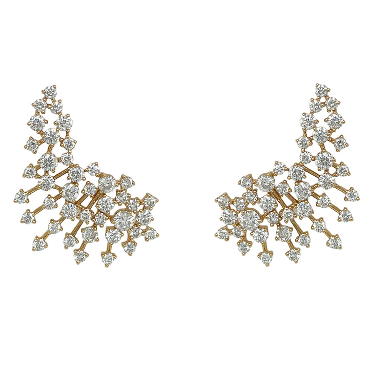 18kt Yellow Gold Diamond Earrings