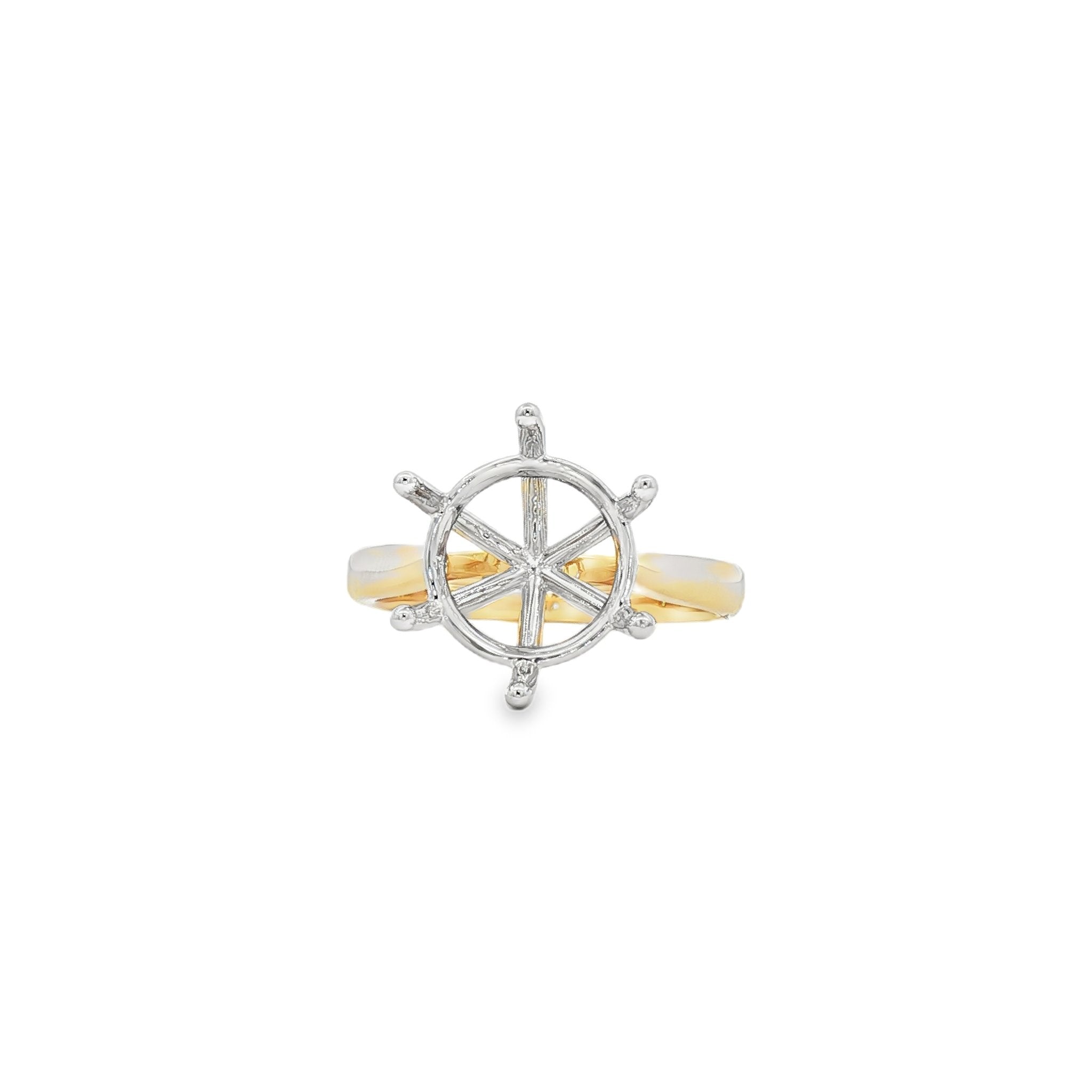 14kt Yellow And White Gold Semi-Mount