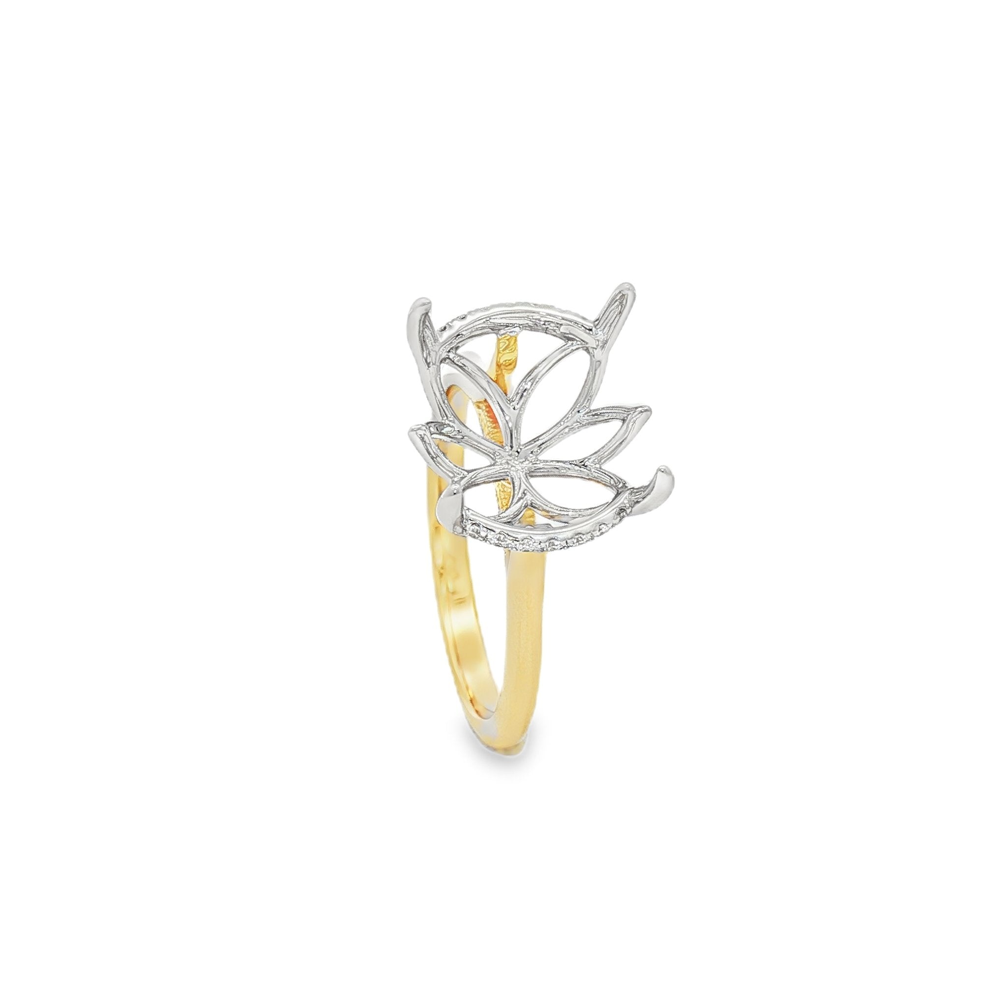 14kt Yellow And White Gold Lab Diamond Semi-Mount