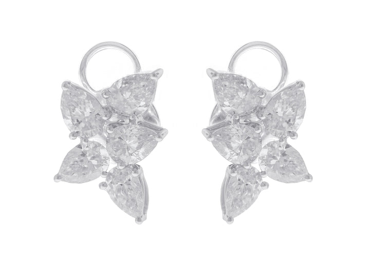 18kt White Gold Diamond Earrings